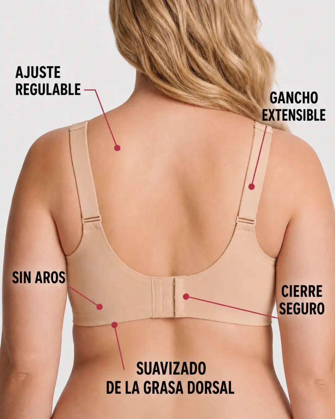 Sujetador Sin Aros Reafirmante Efecto Alisador SheForm