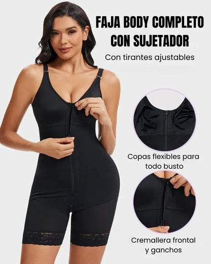 Faja moldeadora de glúteos con control de abdomen y cremallera en la entrepierna
